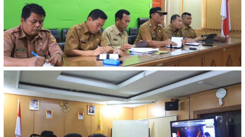 Wakil Bupati Dairi Wahyu  Sagala rapat pembahasan pengembangan destinasi wisata Danau Toba 