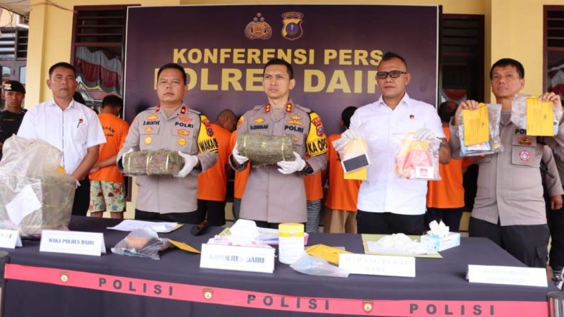 Laksanakan Asta Cita Presiden RI, Polres Dairi Berhasil Ungkap 8 Kasus Narkoba Selama Bulan Juli