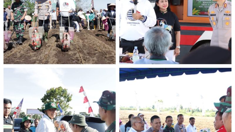 Dukung Program Ketahanan Pangan Nasional, Bupati Dairi hadiri Launching Penanaman Jagung Serentak di Desa Kalang Simbara.
