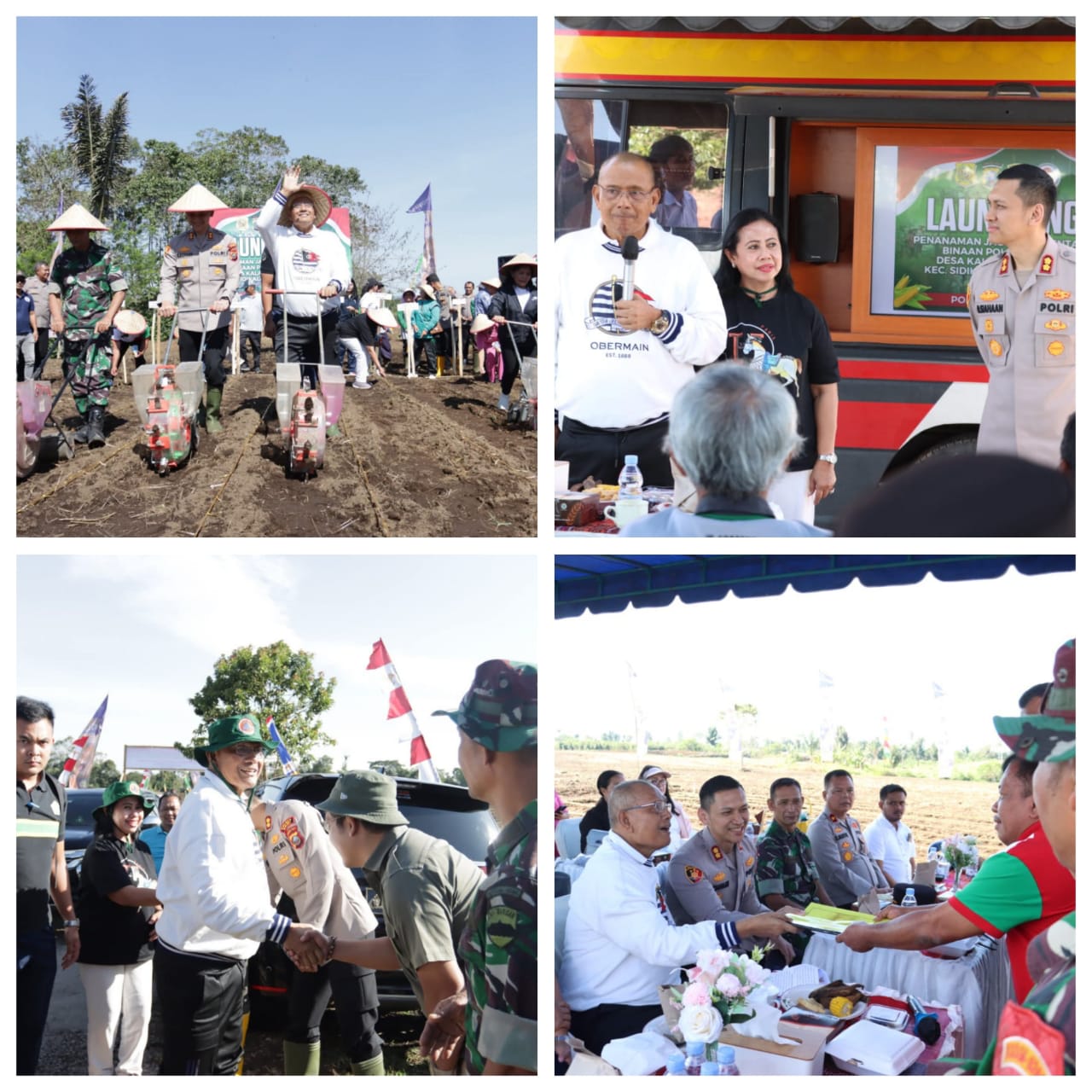 Dukung Program Ketahanan Pangan Nasional, Bupati Dairi hadiri Launching Penanaman Jagung Serentak di Desa Kalang Simbara.