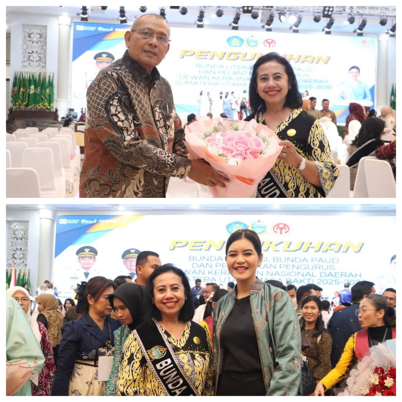 Bupati Dairi Hadiri Pengukuhan Bunda PAUD, Bunda Literasi dan Ketua Dekranasda