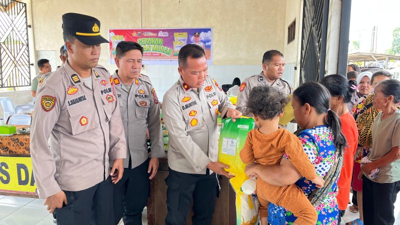 Gerakan Pangan Murah Polres Dairi: Harga Beras Cuma Rp58 Ribu Per Sak