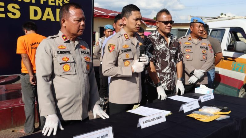 Polres Dairi Kembali Ungkap Peredaran Narkoba, Supir Angkot Ditangkap Usai Bawa Sabu dan Ekstasi