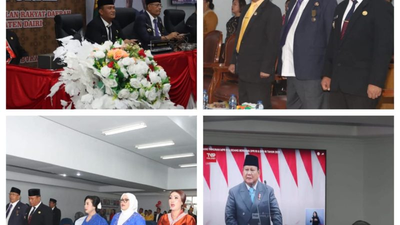 DRPD Dairi Gelar Sidang Paripurna, Bupati Dan Wakil Bupati Dairi Saksikan Pidato Kenegaraan