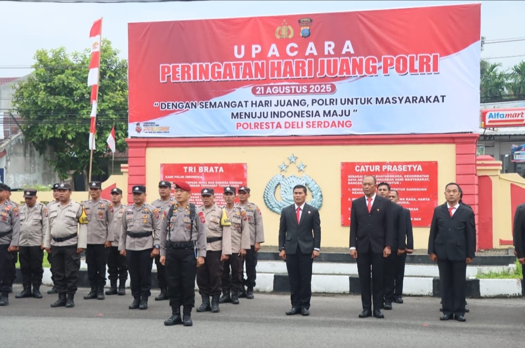Polresta Deli Serdang Gelar Upacara Peringatan Hari Juang Polri Tahun 2025