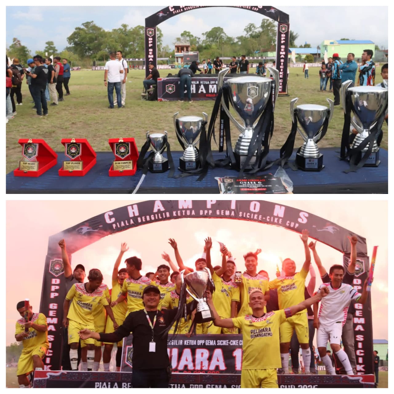 Berlangsung Sengit, Lae Hole FC Juarai Turnamen Piala Ketua Gema Sicike-cike