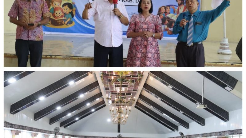 Bupati Dairi Hadiri Ibadah Raya Anak Sekolah Minggu dan Cerdas Cermat Alkitab (CCA) se-Kabupaten Dairi Tahun 2025