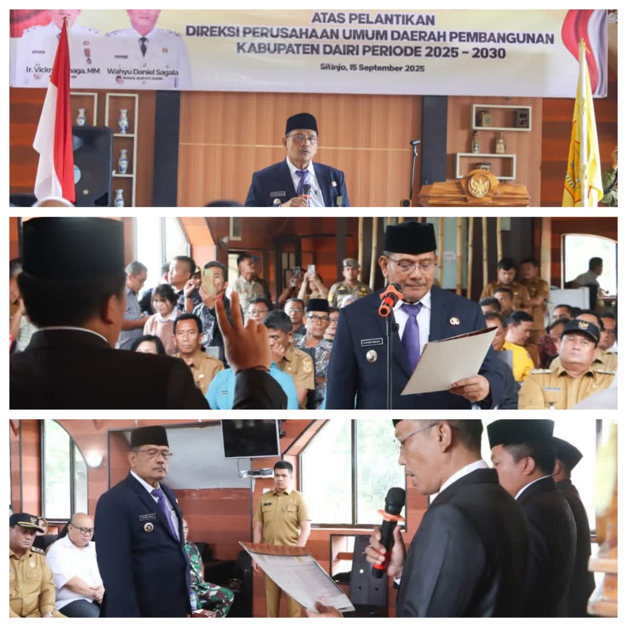 Bupati Dairi Lantik Direksi Perumda Pembangunan Periode 2025-2030. : Perumda Harus Mampu Ciptakan Keuntungan, Tidak Boleh Rugi