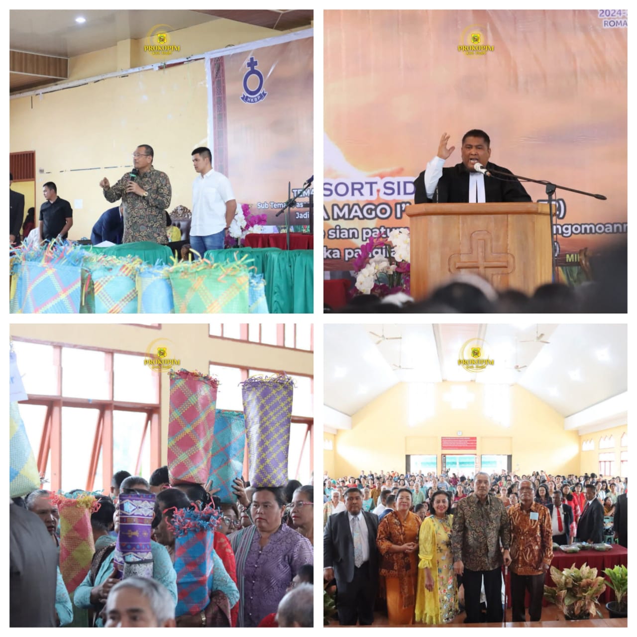 Bupati Dairi Vickner Sinaga Hadiri Ibadah Minggu dan Pesta Gotilon di HKBP Resort Sidikalang, Minggu (14/9/2025) di Sopo Godang HKBP Sidikalang.