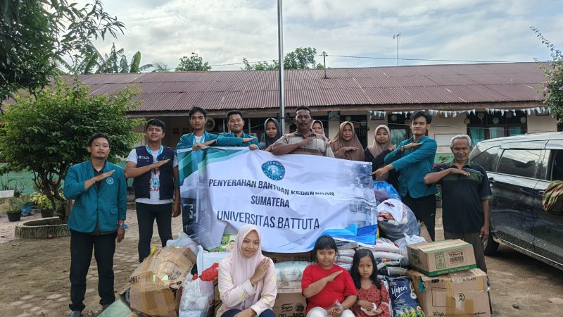 Bakti Sosial Universitas Battuta Bagi Warga  Terdampak Bencana Alam Di Sumatera Utara Dan Aceh