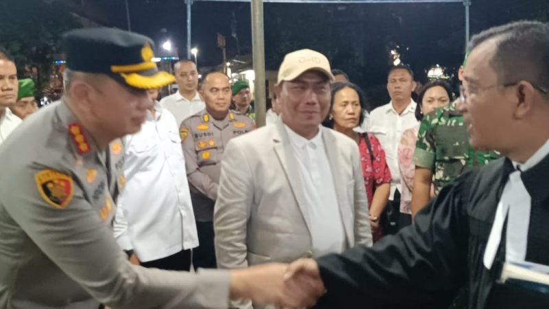 Kapolresta Deli Serdang beserta Forkopimda Deli Serdang cek situasi ibadah Gereja di Malam Tahun Baru 2026