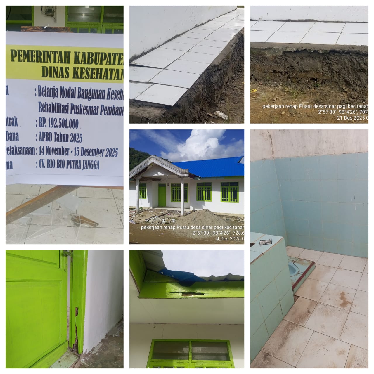 PEREHAPAN PUSTU DESA SINARPAGI KUAT DUGAAN TERJADI PENGGELEMBUNGAN DANA