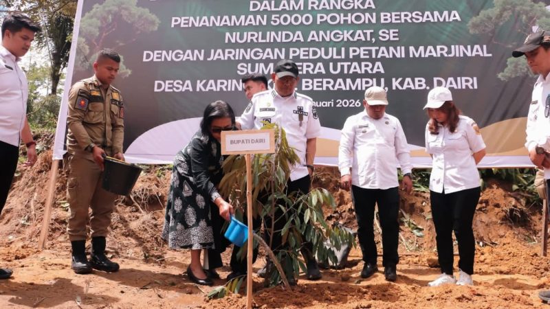 Bupati Dairi Lakukan Penanaman 5000 Pohon di Desa Karing