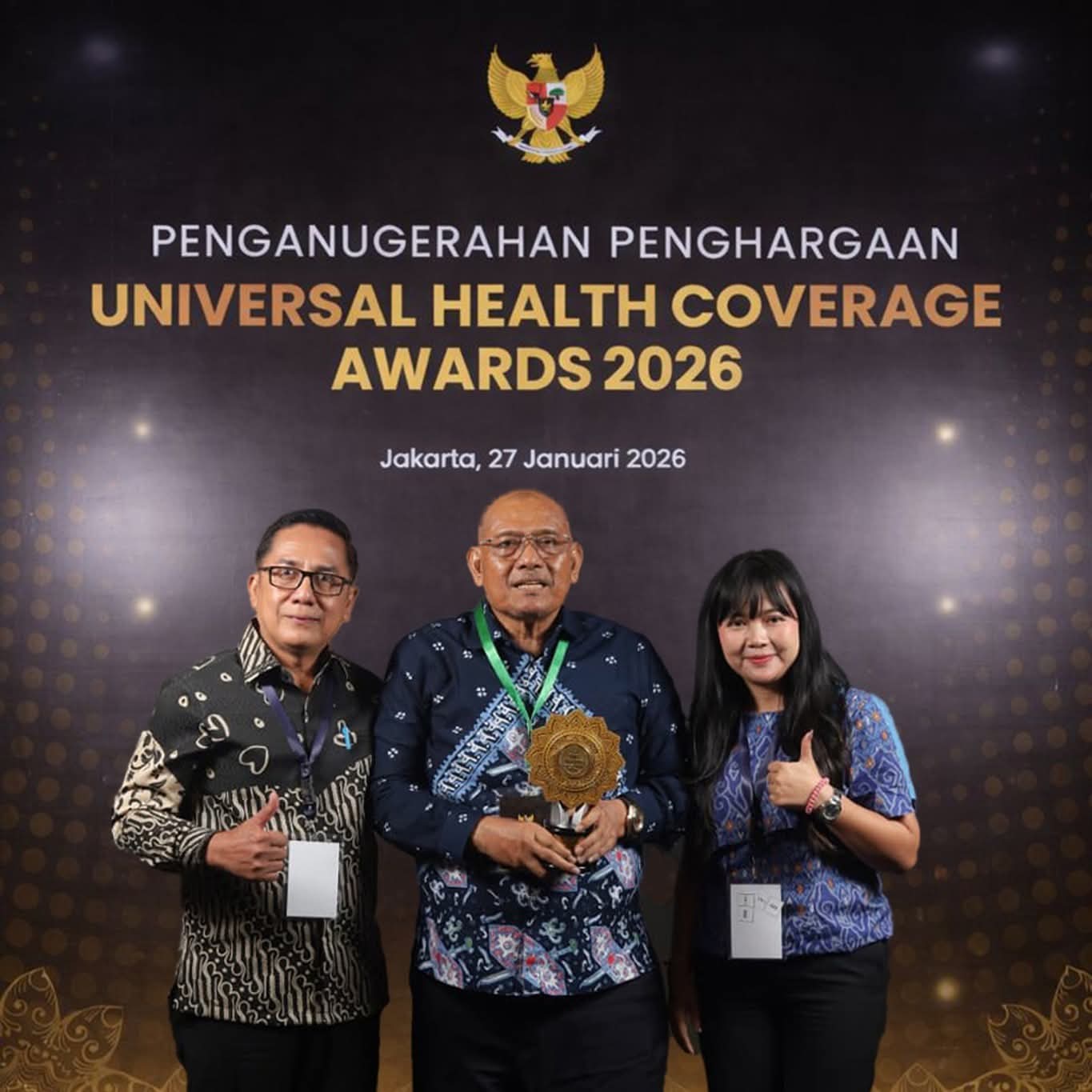 Berkomitmen Beri Layanan Kesehatan Maksimal, Pemkab Dairi Raih Penghargaan UHC Awards