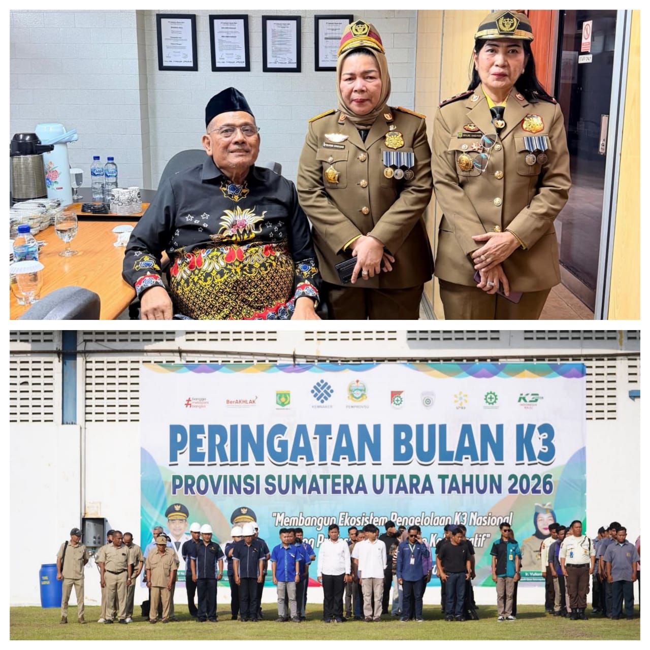 Bupati Dairi hadiri acara peringatan (k3) yang di laksanakan PT industri karet Deli