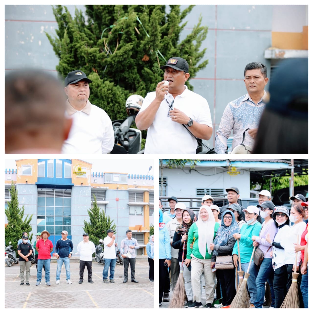 Wakil Bupati Dairi Wahyu Daniel Sagala memimpin apel Gerakan Indonesia Aman, Sehat, Resik, dan Indah (ASRI) di Pusat Pasar Sidikalang, Kamis (12/02/2026).