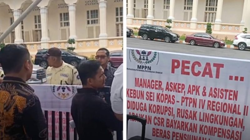 Manager, Askep dan APK PTPN IV Regional II Sei Kopas Dituding Korupsi, Masa Gelar Aksi di Kandir PTPN IV Regional II Medan
