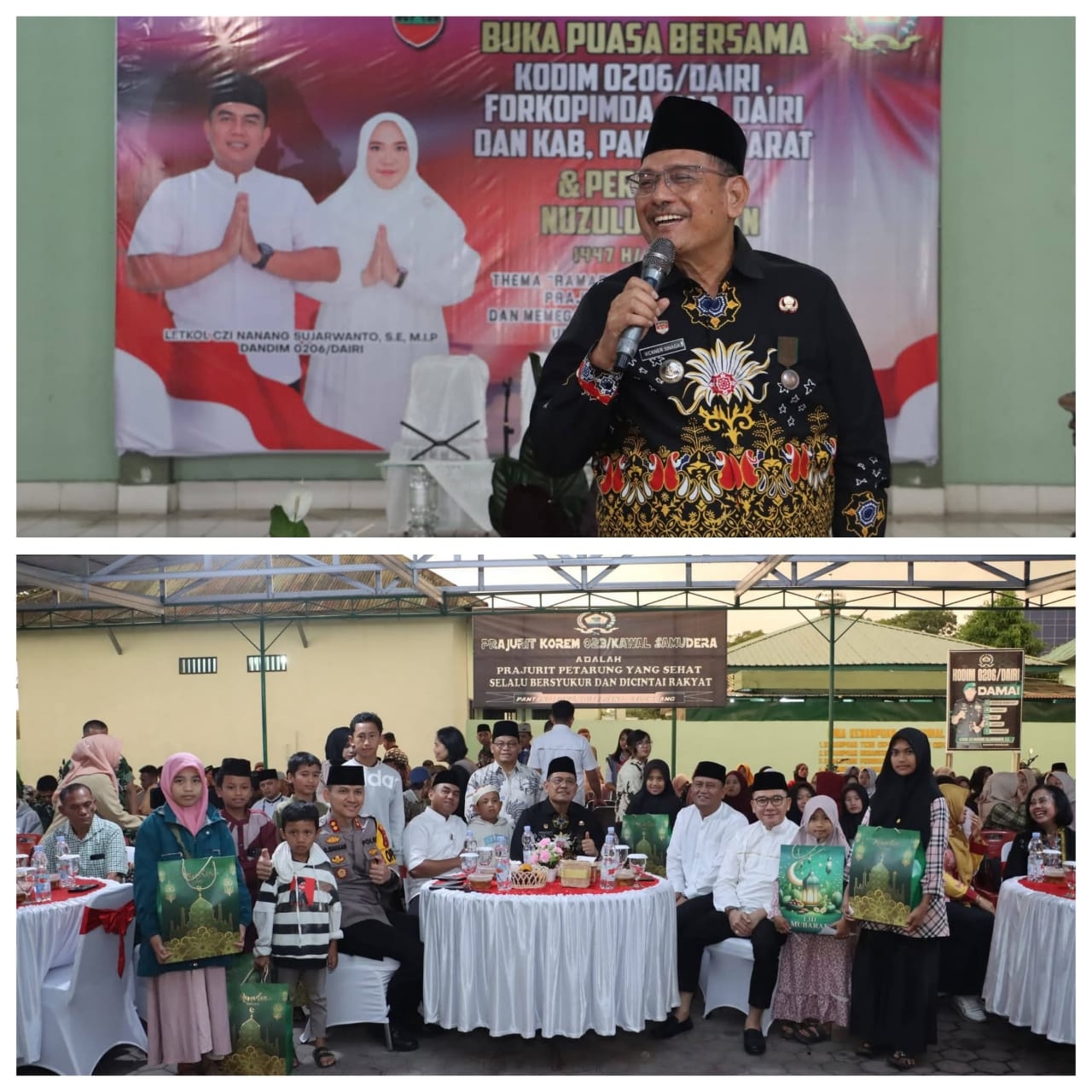 Pererat Sinergi Bersama TNI,Bupati Dairi Buka Puasa Bersama di Kodim 0206/DAIRI