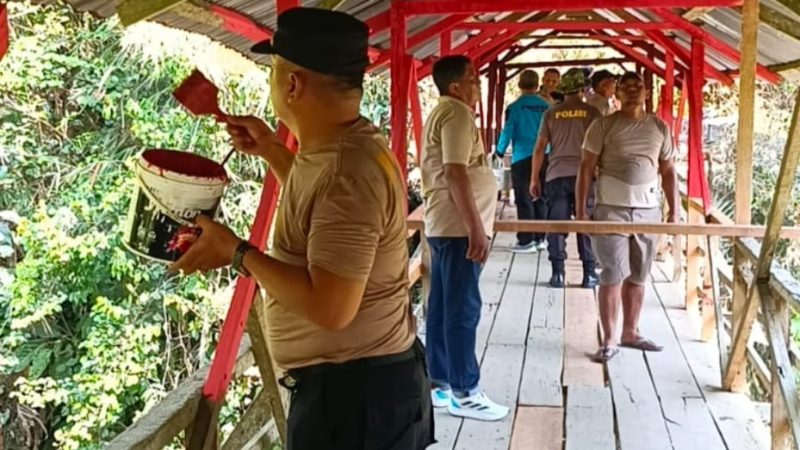 Dukung Akses Warga, Polresta Deli Serdang Laksanakan Renovasi Jembatan Presisi Merah Putih Kuala Sabah*