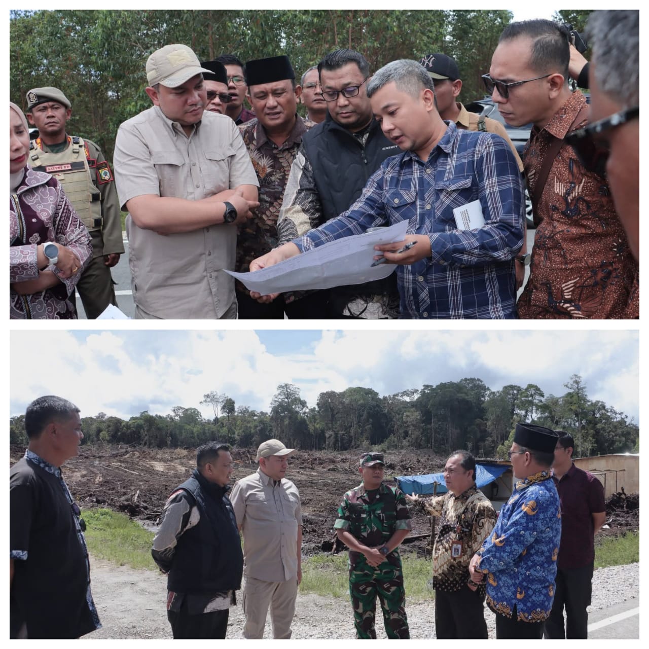 Direktur Toponimi Kemendagri Tinjau Lokasi Pembangunan Batalyon 908 Gajah Dompak Menentukan Titik Kordinat Dan Pertegas Batas Wilayah
