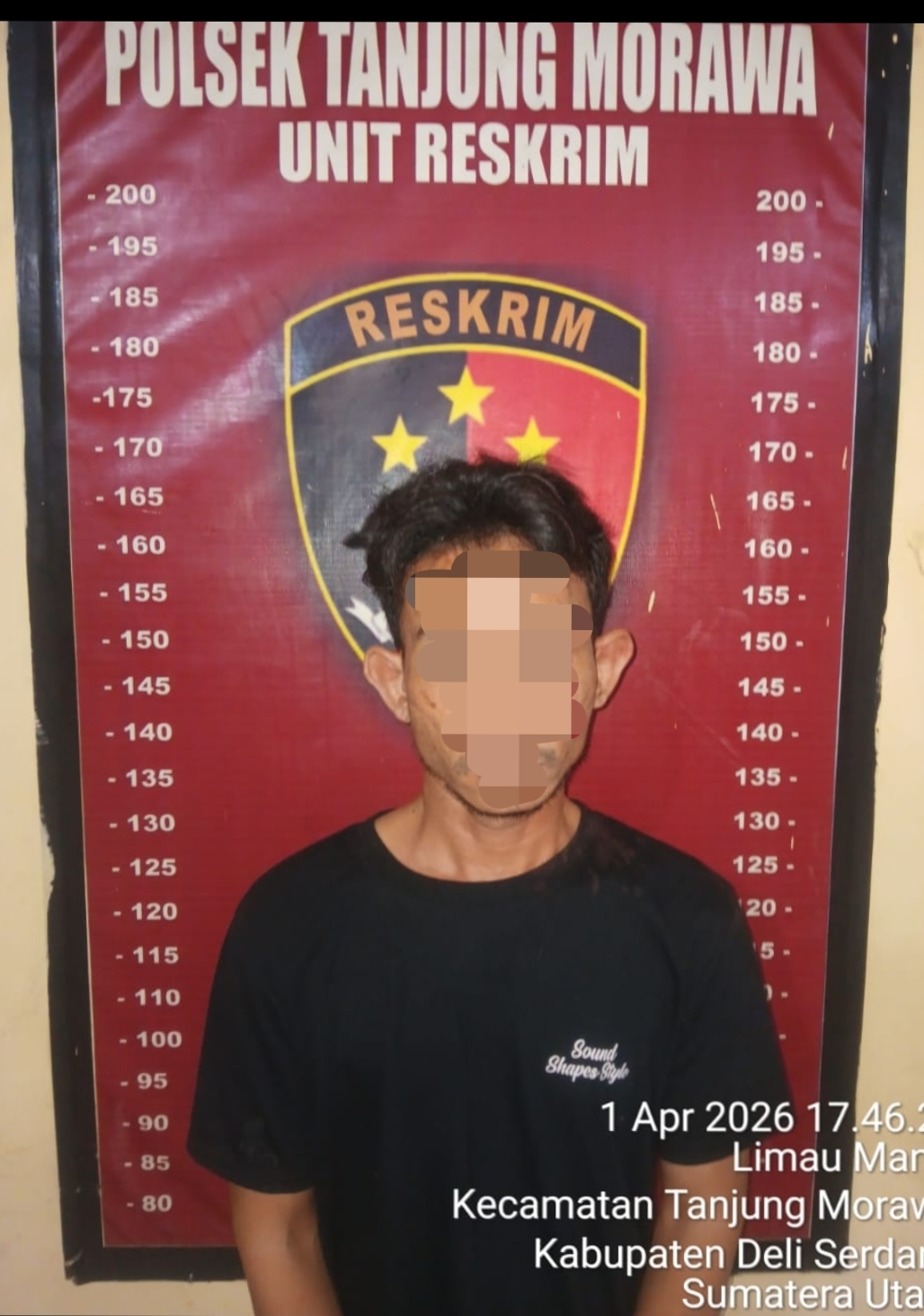 Unit Reskrim Polsek Tanjung Morawa Amankan Terduga Pelaku Pencurian Sepeda Motor di Desa Limau Manis*