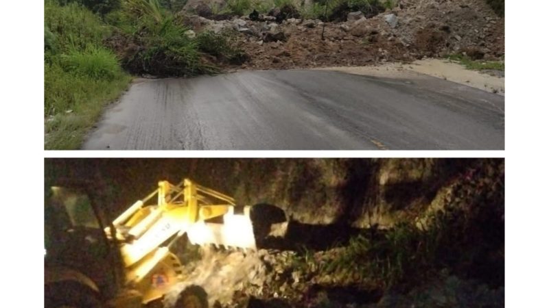 Bupati Intuksikan Langsung , BPBD Dairi Tuntaskan Longsor di Jalur Nasional Menuju Tele