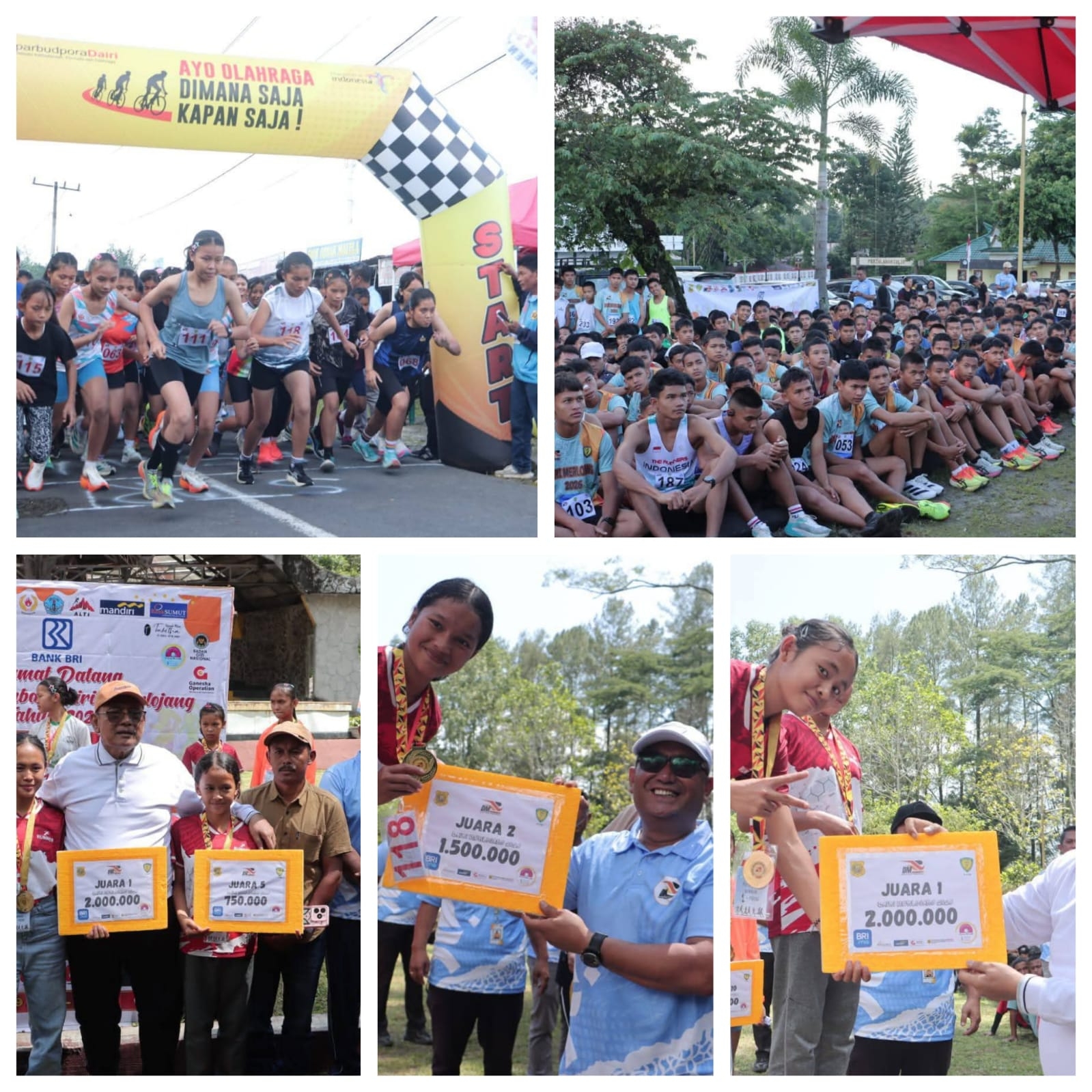Bupati Dairi Lepas 732 Peserta Lomba Lari Dairi Merlojang Tingkat SMP dan SMA