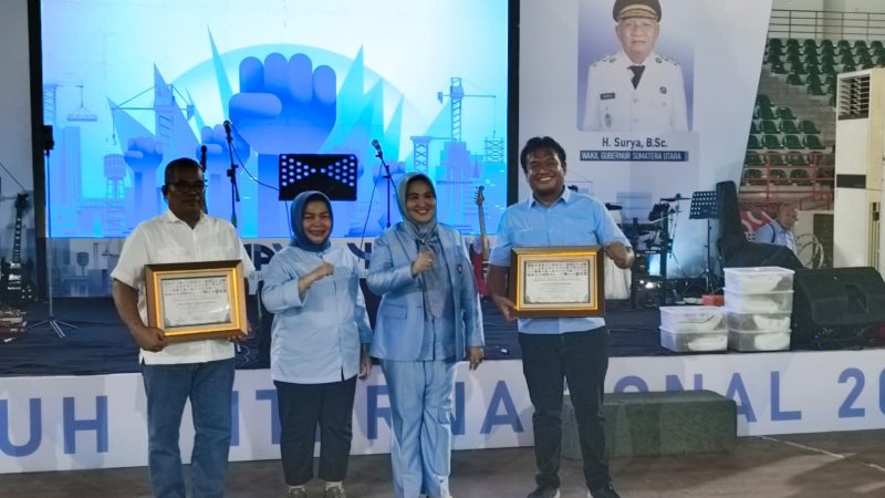 Peringatan May Day Kondusif, Kapoldasu Sumbang Hadiah Motor