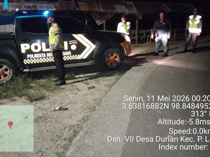 Patroli Blue Light Polresta Deli Serdang Sisir Jalur Rawan Kriminalitas