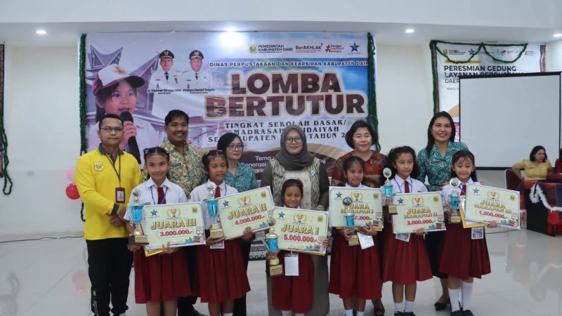 Lomba Bertutur Tingkat Sekolah Dasar/Madrasah Ibtidaiyah se-Kabupaten Dairi, SD Negeri 037994 Juma Borno Raih Juara I