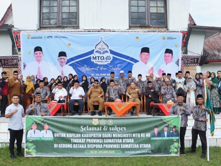 Bupati Dairi Berangkatkan Kafilah MTQ Untuk Bertanding Pada MTQ ke-40 Tingkat Provinsi Sumatera Utara