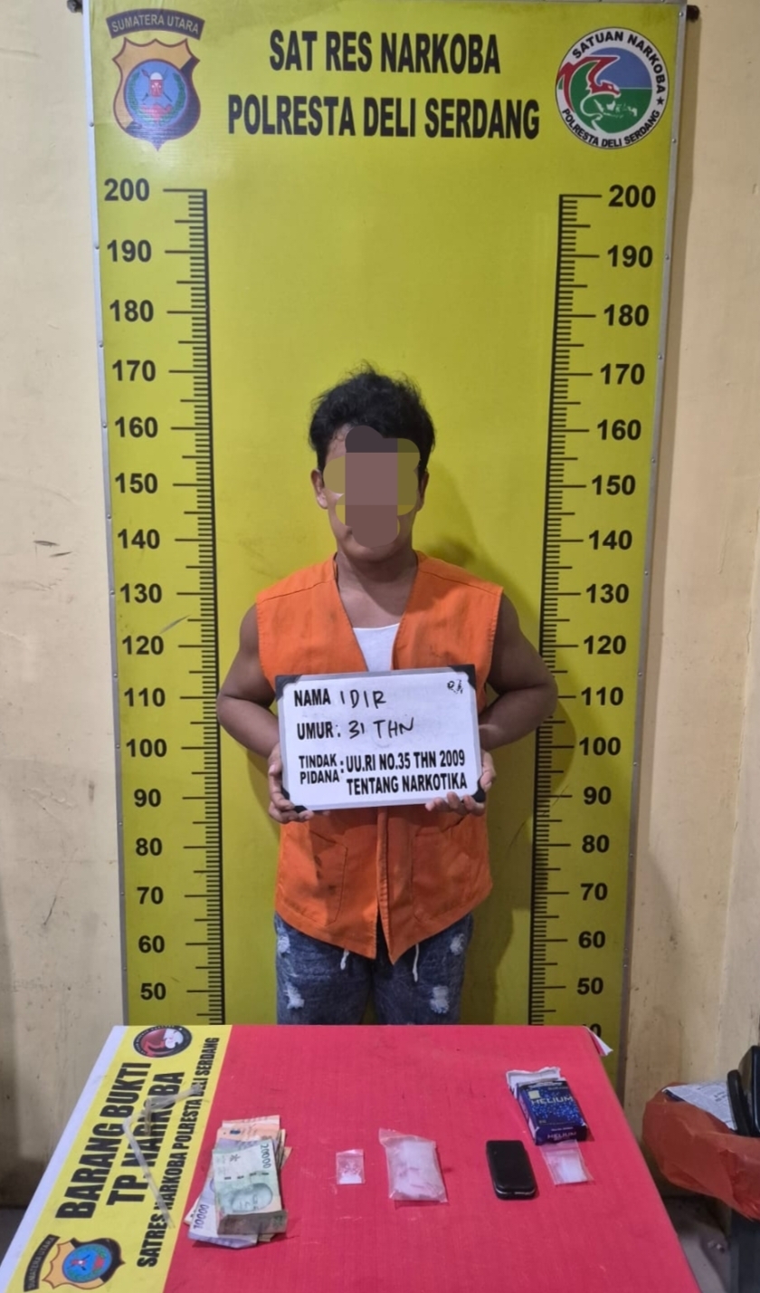 Sat Narkoba Polresta Deli Serdang Amankan Pria Yang Menyimpan Sabu di Pantai labu*