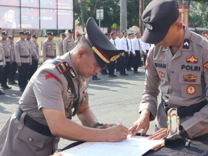 Kapolresta Deli Serdang Pimpin Sertijab Kasat Reskrim dan Dua Kapolsek Jajaran