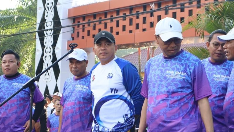 Polresta Deli Serdang Ikuti Fun Walk Peringati Hari Jadi Ke-80 Kabupaten Deli Serdang dan HUT APKASI ke 26