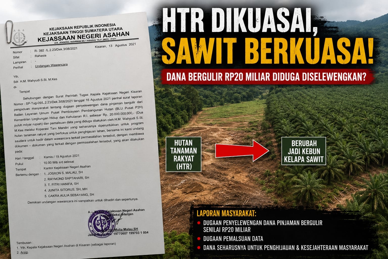 Dana Pinjaman Bergulir ke Koptan Mandiri Senilai Rp.20 Miliar Sempat di Periksa Kejaksaan Disorot Publik, Wahyudi Akui Pernah Usulkan Tetapi Tidak Terealisasi