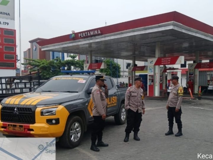 Antrean Pengisian BBM Mengular, Polresta Deli Serdang Lakukan Pengamanan dan Pengaturan Jalur Disetiap SPBU