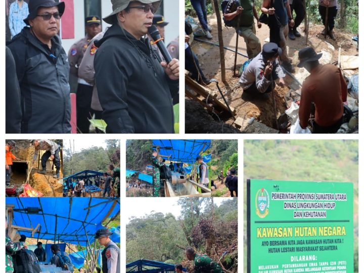 Pemkab Dairi Bersama Unsur Forkopimda Lakukan Penindakan Pelaku PETI Di Pegagan Hilir, Barang Bukti Diamankan, Pelaku Tidak Ditemukan