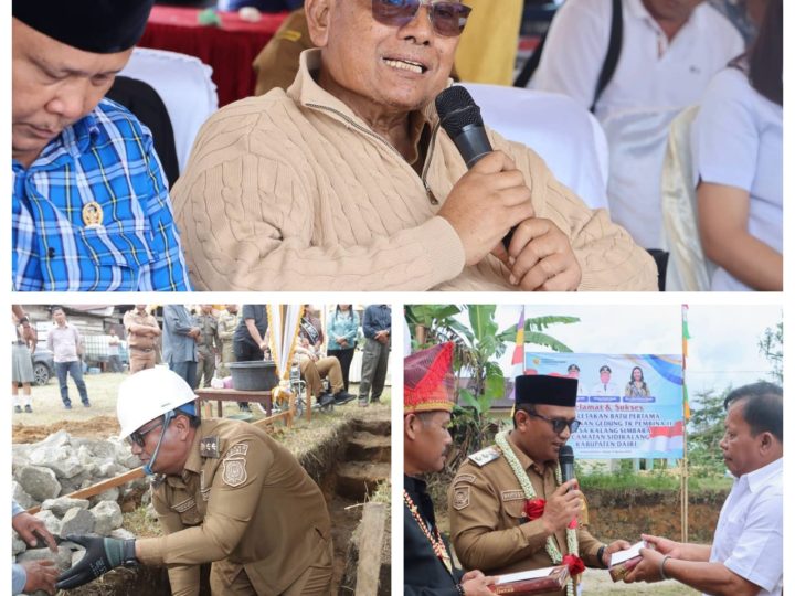 Peletakan Batu Pertama, Pembangunan Gedung TK Negeri Pembina Sidikalang Di Hadiri Bupati dan wakil Bupati