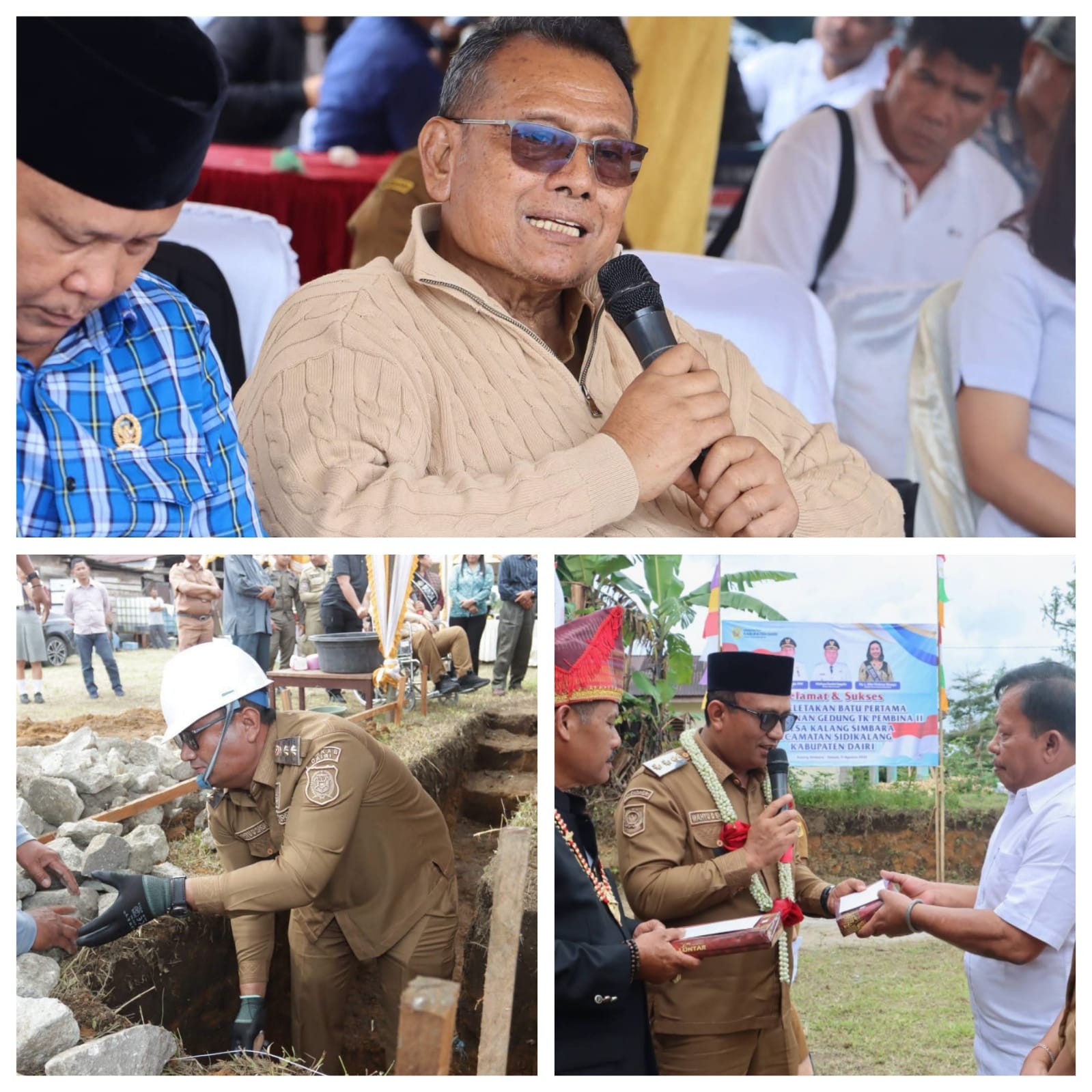 Peletakan Batu Pertama, Pembangunan Gedung TK Negeri Pembina Sidikalang Di Hadiri Bupati dan wakil Bupati
