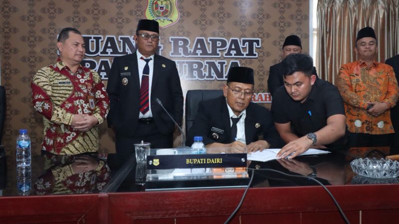 Pemkab Dairi Dan DPRD Dairi sepakatan KUA dan PPAS APBD Tahun Anggaran 2027