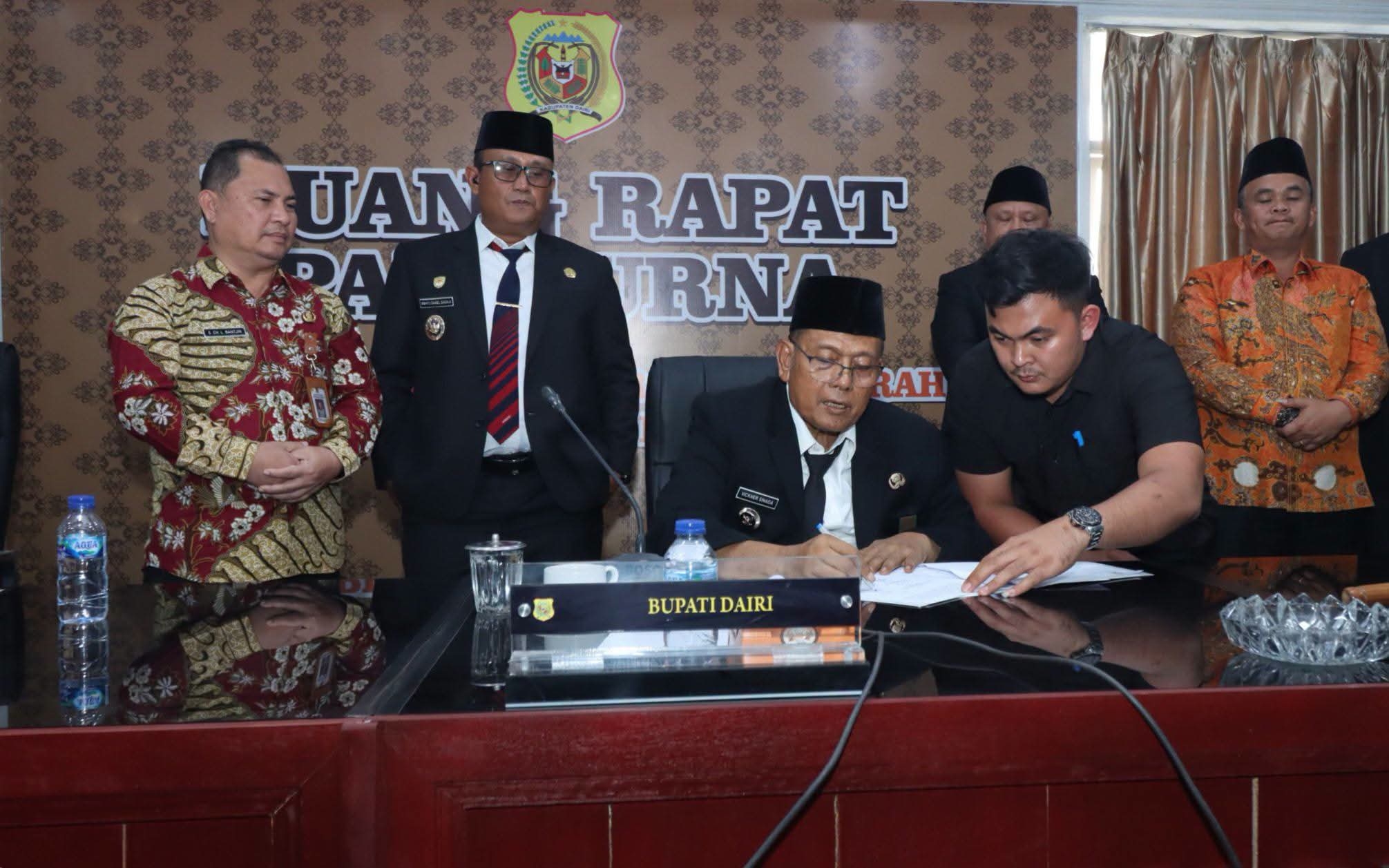 Pemkab Dairi Dan DPRD Dairi sepakatan KUA dan PPAS APBD Tahun Anggaran 2027