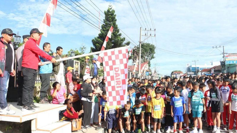 Meriahkan HUT RI ke-81 Sebanyak 1.338 Pelajar Mengikuti Lomba Lari 2K dan 5K di Dairi
