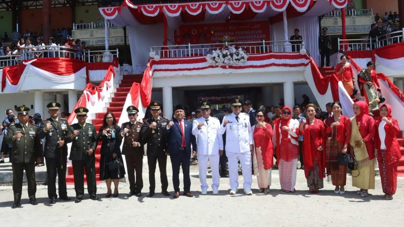 Bupati Dairi Pimpin Upacara Detik-detik Proklamasi HUT RI ke-81, Paskibraka Jalankan Tugas Dengan Sempurna
