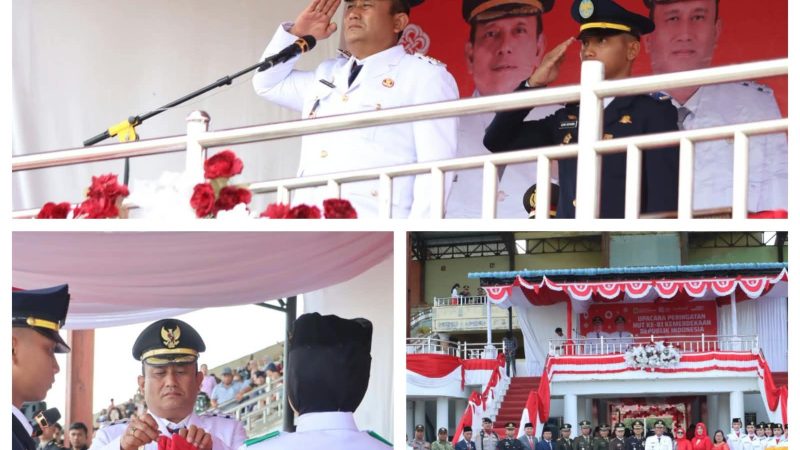 Wakil Bupati Dairi Jadi Inspektur Upacara Penurunan Bendera Dalam Peringatan HUT RI ke-81