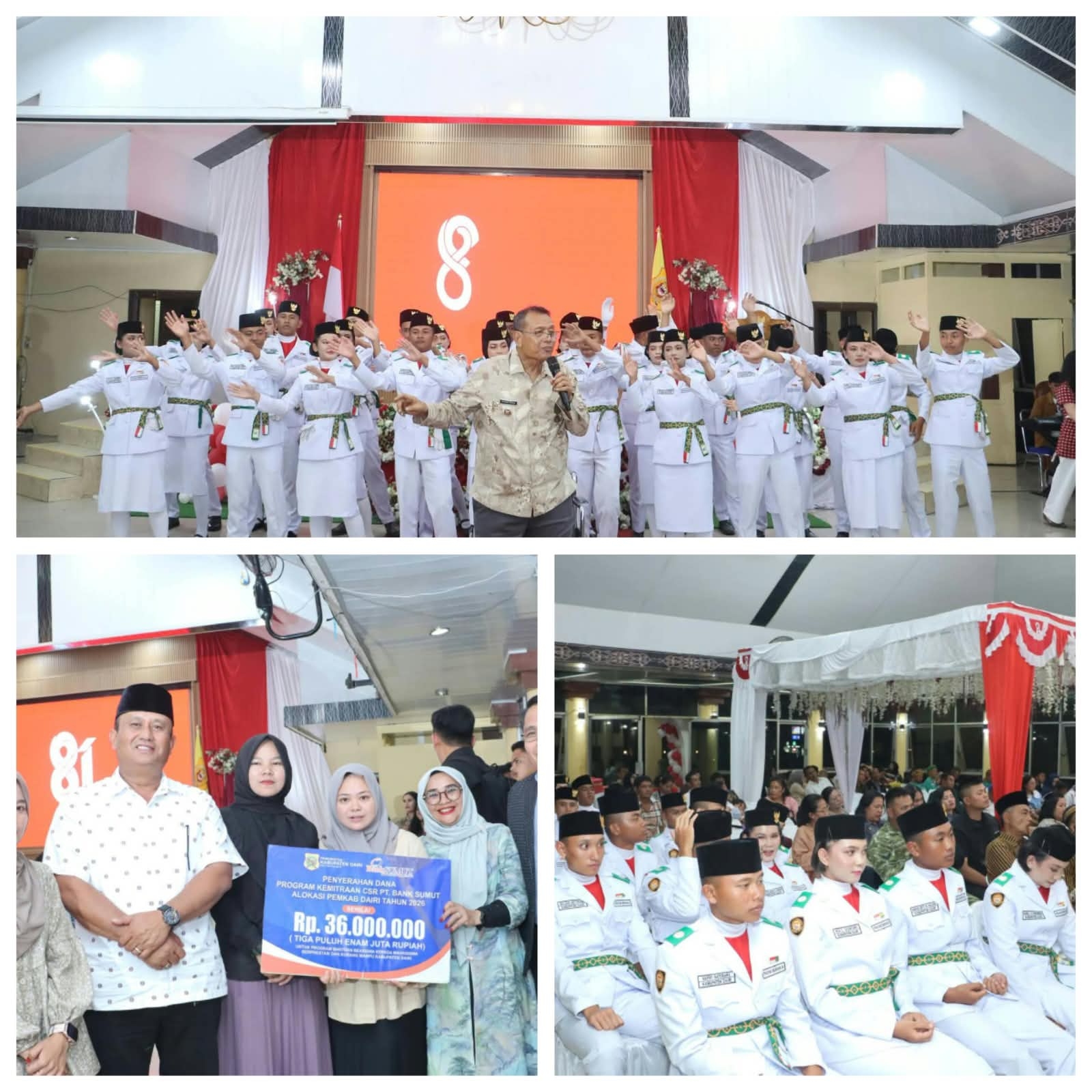 Di Malam Resepsi Kenegaraan HUT ke-81 RI, Bupati Dairi Paparkan Capaian Pembangunan