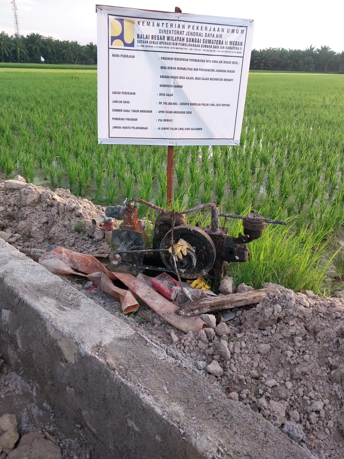 Anggaran 56 Proyek Irigasi di Asahan Senilai Rp.11 Miliar Diduga “Disunat” 25 Persen dan Terkesan Asal Jadi