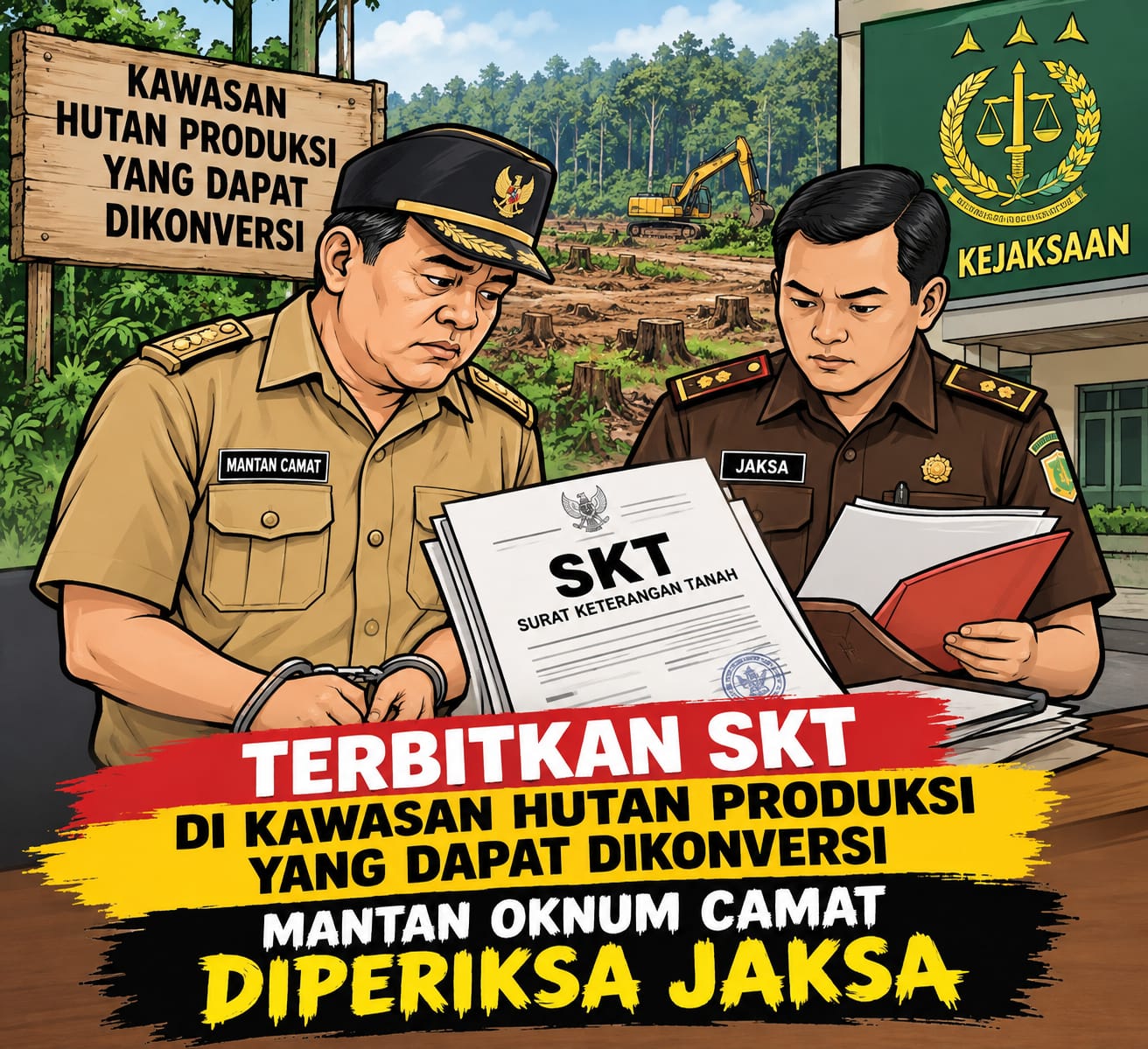 Diduga Terbitkan SKT di Kawasan HPK, Mantan Oknum Camat Pulau Rakyat Berinisial HM Diperiksa di Kejaksaan