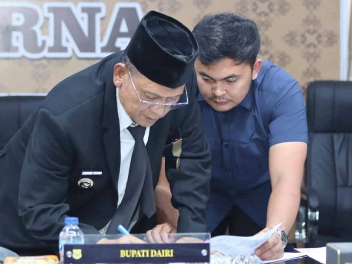 Bupati Dairi Dan DPRD Dairi Tandatangani Nota Kesepakatan Tentang Perubahan KUA-PPAS Tahun Anggaran 2026