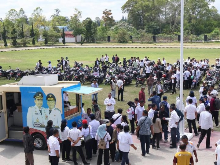 Pemkab Dairi Adakan Apel Kendaraan Dinas, Teguran Akan Diberikan Untuk Kendaraan Dinas Yang Belum Bayar Pajak