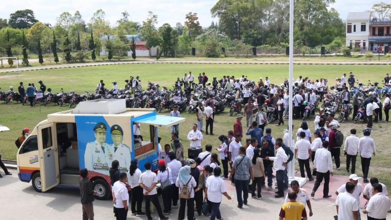Pemkab Dairi Adakan Apel Kendaraan Dinas, Teguran Akan Diberikan Untuk Kendaraan Dinas Yang Belum Bayar Pajak